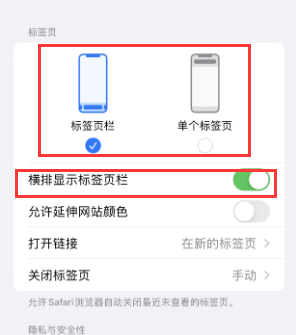 乐昌iPhone授权维修分享Safari浏览器如何切换标签栏位置 